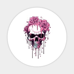 Skull and roses Magnet